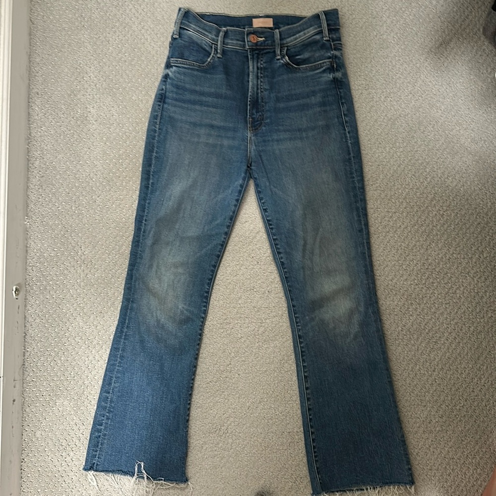 Mother jeans Size 27P petites lil hustler ankle fray